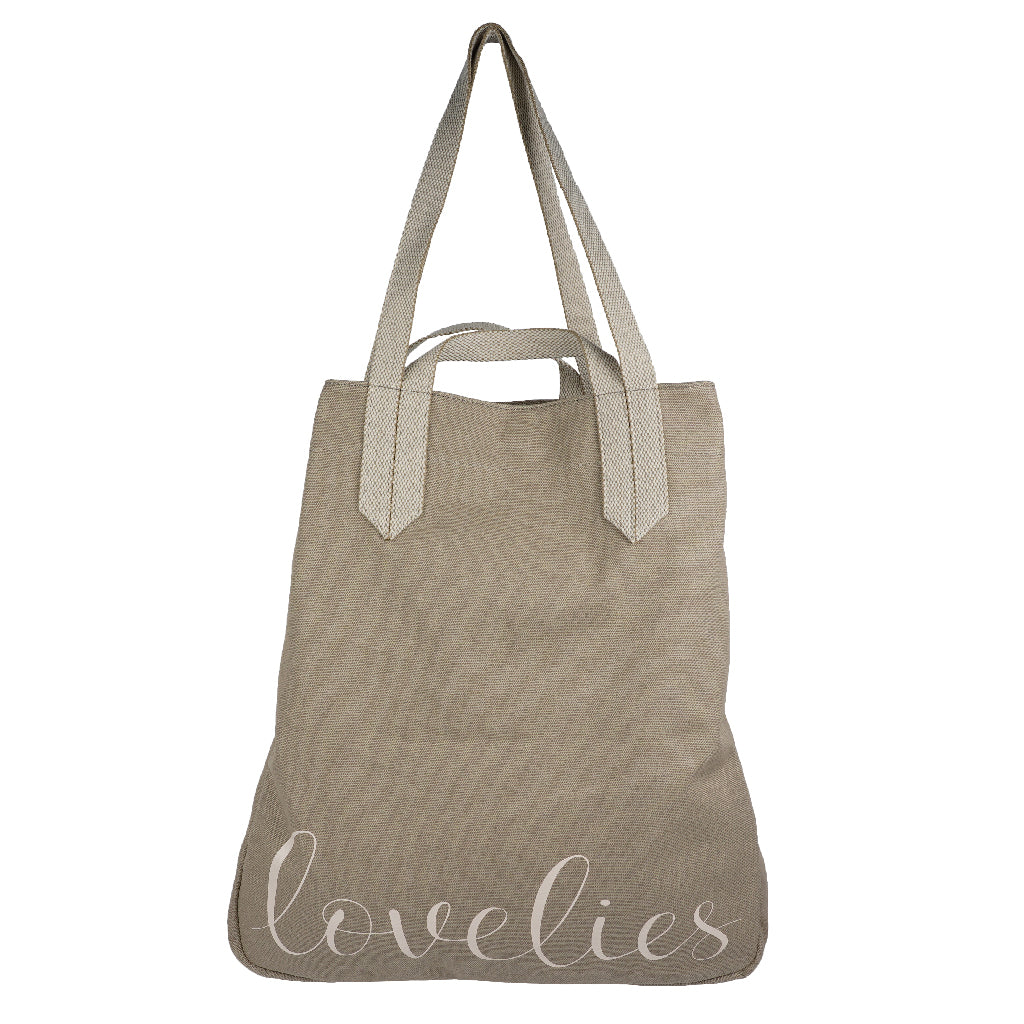Lovelies shoulder shopper bag is made of high quality cotton and soft cotton webbing handles.