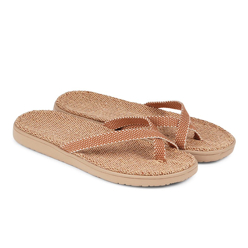 Lovelies Majali Jute flip flops. The rubber sole is light, soft and very comfortable. The best summer flip flops and in many colors.
