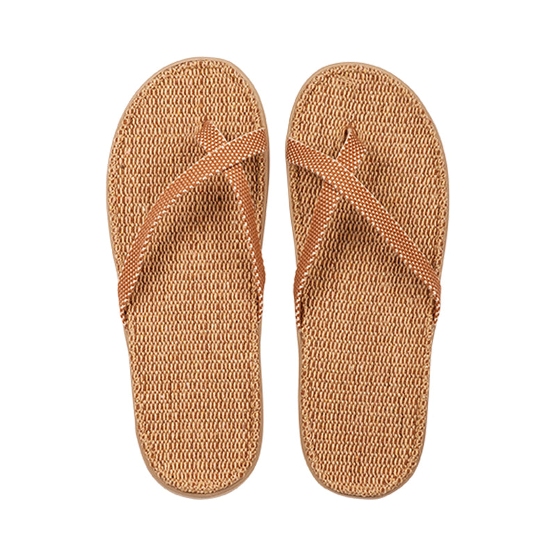Lovelies Majali Jute flip flops. The rubber sole is light, soft and very comfortable. The best summer flip flops and in many colors.