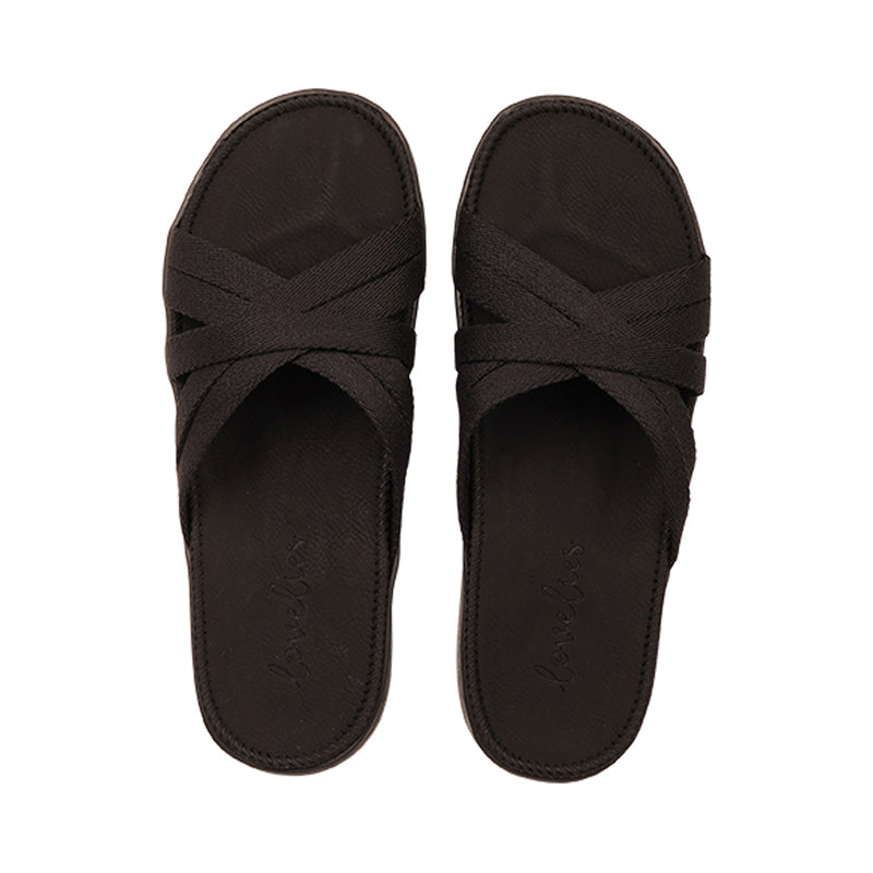 Lovelies - Mala Sandals, Soft rubber sole covered in vegan Leather and with beautiful woven cotton straps. The sandal is light and very comfortable.
