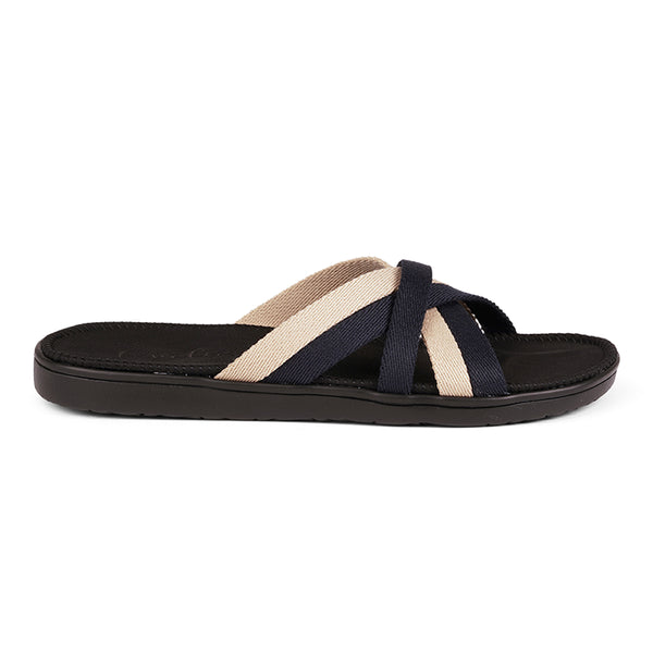 Lovelies - Mala Sandals, Soft rubber sole covered in vegan Leather and with beautiful woven cotton straps. The sandal is light and very comfortable.