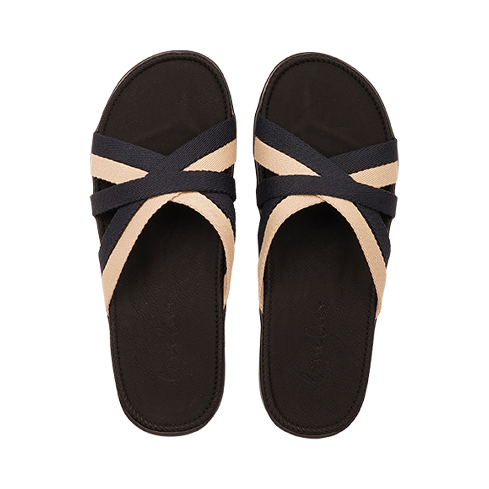 Lovelies - Mala Sandals, Soft rubber sole covered in vegan Leather and with beautiful woven cotton straps. The sandal is light and very comfortable.