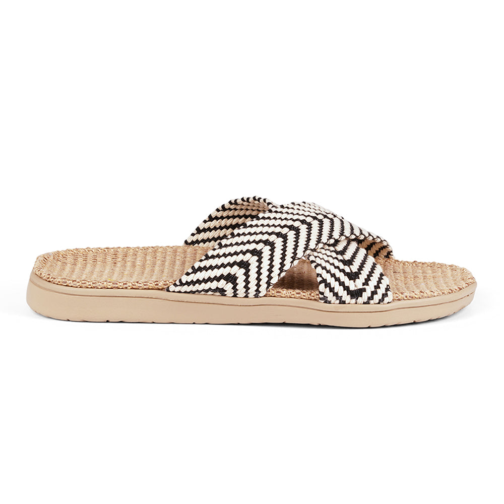 Lovelies - Molona sandals - Soft rubber sole covered in natural jute and woven straps in cotton. The sandals are light and very comfortable. 
