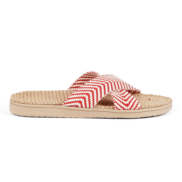 Lovelies - Molona sandals - Soft rubber sole covered in natural jute and woven straps in cotton. The sandals are light and very comfortable.