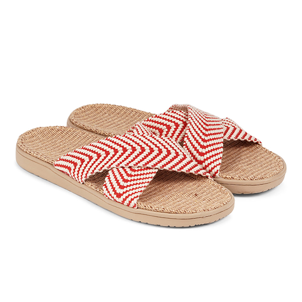 Lovelies - Molona sandals - Soft rubber sole covered in natural jute and woven straps in cotton. The sandals are light and very comfortable.