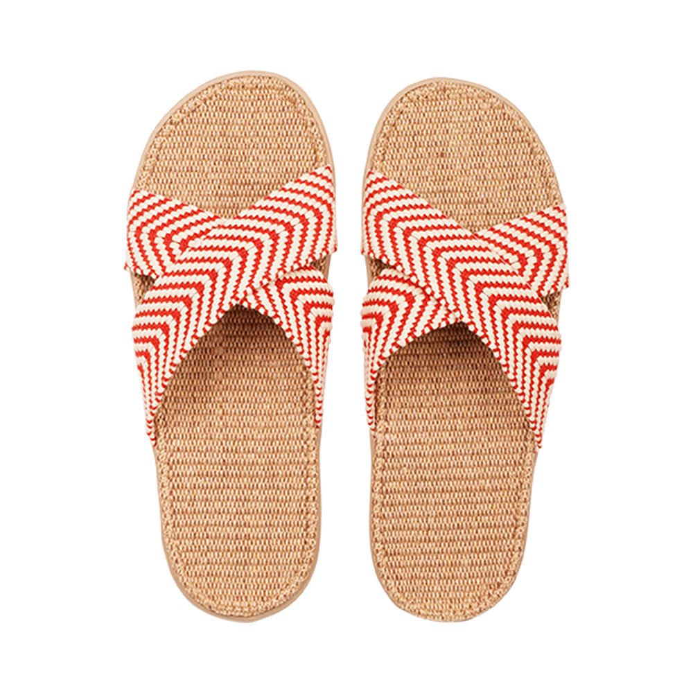 Lovelies - Molona sandals - Soft rubber sole covered in natural jute and woven straps in cotton. The sandals are light and very comfortable.