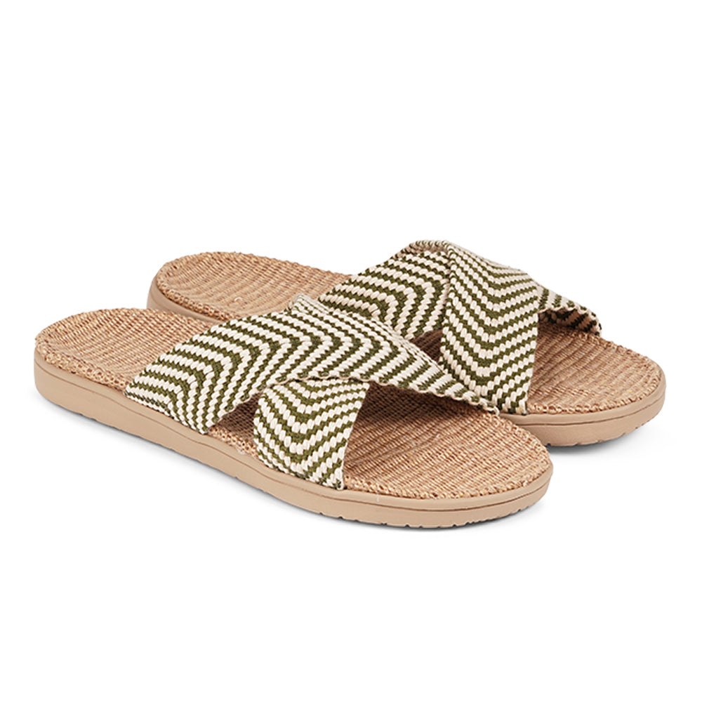 Lovelies - Molona sandals - Soft rubber sole covered in natural jute and woven straps in cotton. The sandals are light and very comfortable.