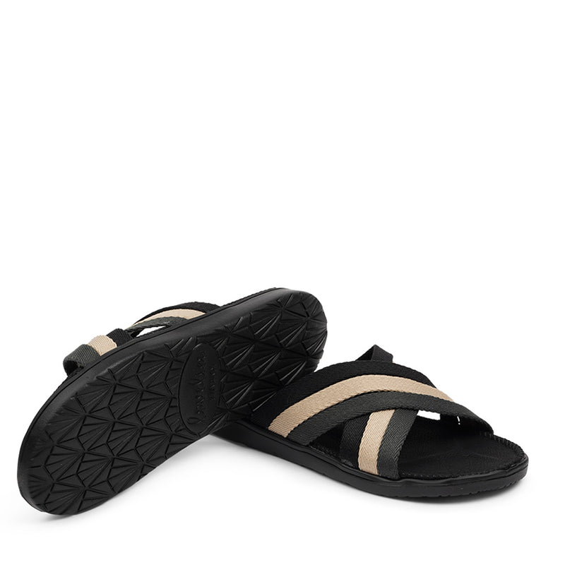 Lovelies - Paloma Sandals, Soft rubber sole covered in vegan Leather and with beautiful woven cotton straps. The sandal is light and very comfortable. Lovelies Studio -  Bellevue cross suede sandal with the most comfortable rubber sole which is covered in exclusive suede. The sandal has a wonderful feminine look and will match your summer dresses and light blue jeans perfectly. Enjoy your lovelies !