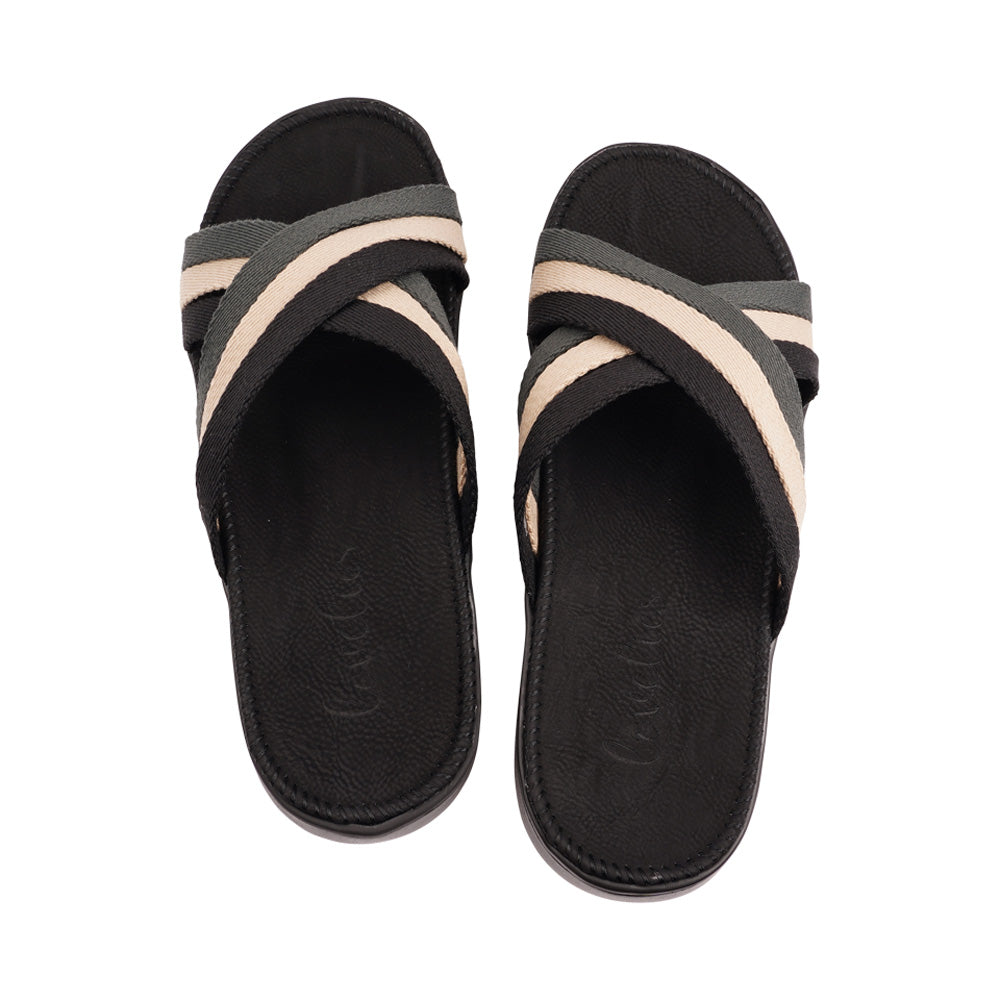 Lovelies - Paloma Sandals, Soft rubber sole covered in vegan Leather and with beautiful woven cotton straps. The sandal is light and very comfortable. Lovelies Studio -  Bellevue cross suede sandal with the most comfortable rubber sole which is covered in exclusive suede. The sandal has a wonderful feminine look and will match your summer dresses and light blue jeans perfectly. Enjoy your lovelies !