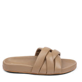 These soft nappa leather sandals come with 4 puffy leather straps for the best fit, comfort and style  With its delicate and soft fabrics, you feel at ease and elegant at the same time. The easy to-go sandals will fit to your feminine dress or your summer jeans.  Size and fit:  True to size If you are between sizes, we recommend taking the next size up. See our Size Guide  Material:  Outsole / Insole : Rubber  Footbed: Nappa leather Lining: Nappa leather Upper: Nappa leather