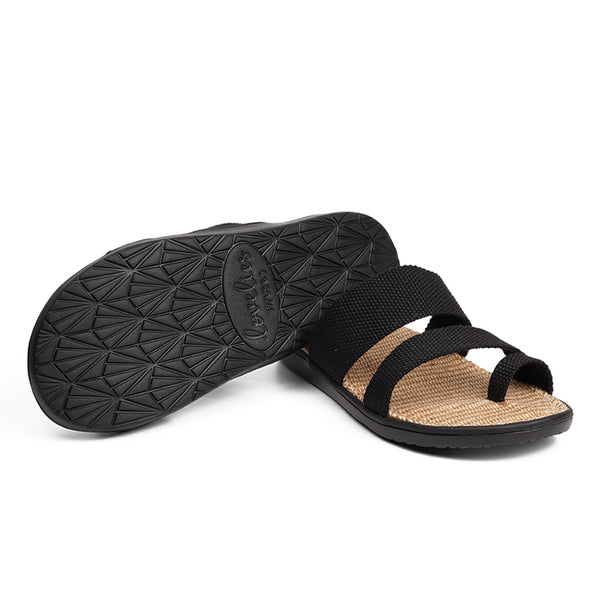 Pinamar, the 3 string sandal from Danish Lovelies Studio - Once you’ve tried Lovelies’ summer sandals you’ll never want to wear any other footwear. With its delicate and soft fabrics, you feel at ease and elegant at the same time. The easy to-go sandals with their striking summer colours are a perfect fit to your feminine summer dresses and your light blue summer jeans. We are proud members of 1% For the planet.