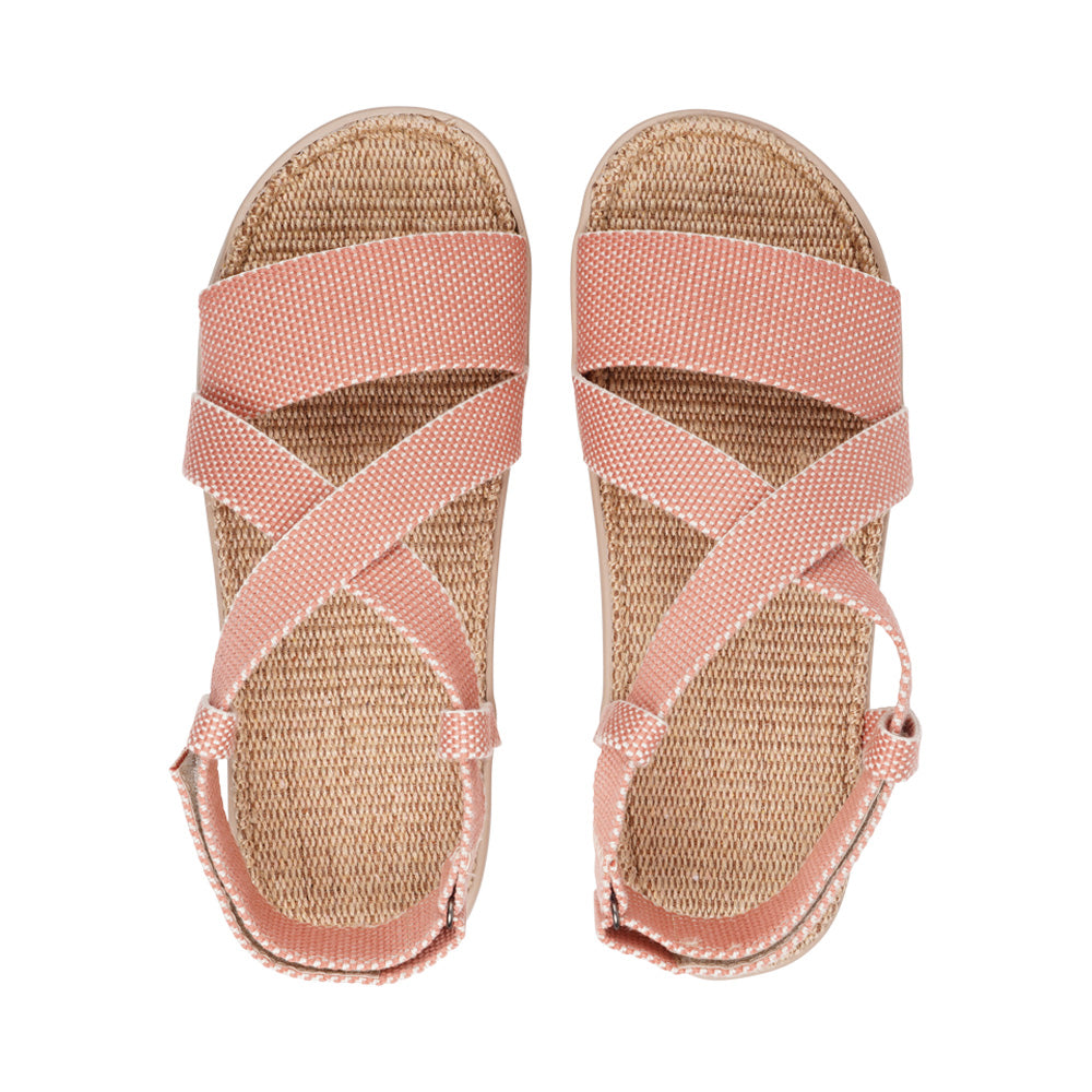 Tupim, with velcro heel strap and a soft natural jute sole. Really good fit, hold and comfort. Once you’ve tried Lovelies’ summer sandals you’ll never want to wear any other footwear. With its delicate and soft fabrics, you feel at ease and elegant at the same time. The easy to-go sandals with their striking summer colours are a perfect fit to your feminine summer dresses and your light blue summer jeans. We are proud members of 1% For the planet. Enjoy your Lovelies!