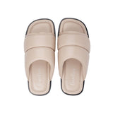 Lovelies Studio - Vesime sandals. Feminine and comfortable nappa leather sandals with a super puffy wide strap.  With its delicate and soft fabrics, you feel at ease and elegant at the same time. The easy to-go sandals will fit to your feminine dress or your summer jeans.  Size and fit:  True to size If you are between sizes, we recommend taking the next size up. See our Size Guide  Material:  Outsole / Insole : Rubber  Footbed: Nappa leather Lining: Nappa leather Upper: Nappa leather