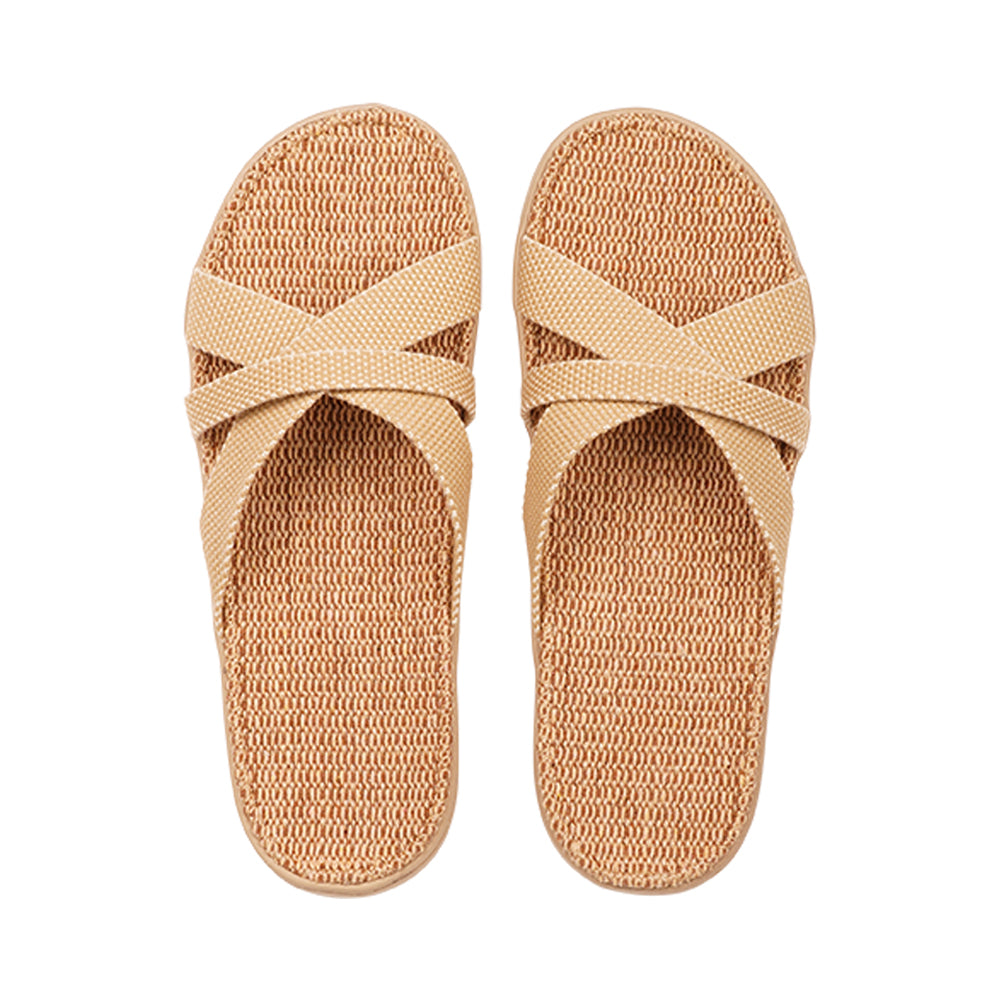 Lovelies Weligama - Latte - Soft rubber sole with Jute and woven straps