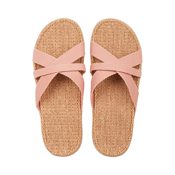 Lovelies Weligama Rose tan Soft rubber sole with Jute and woven straps