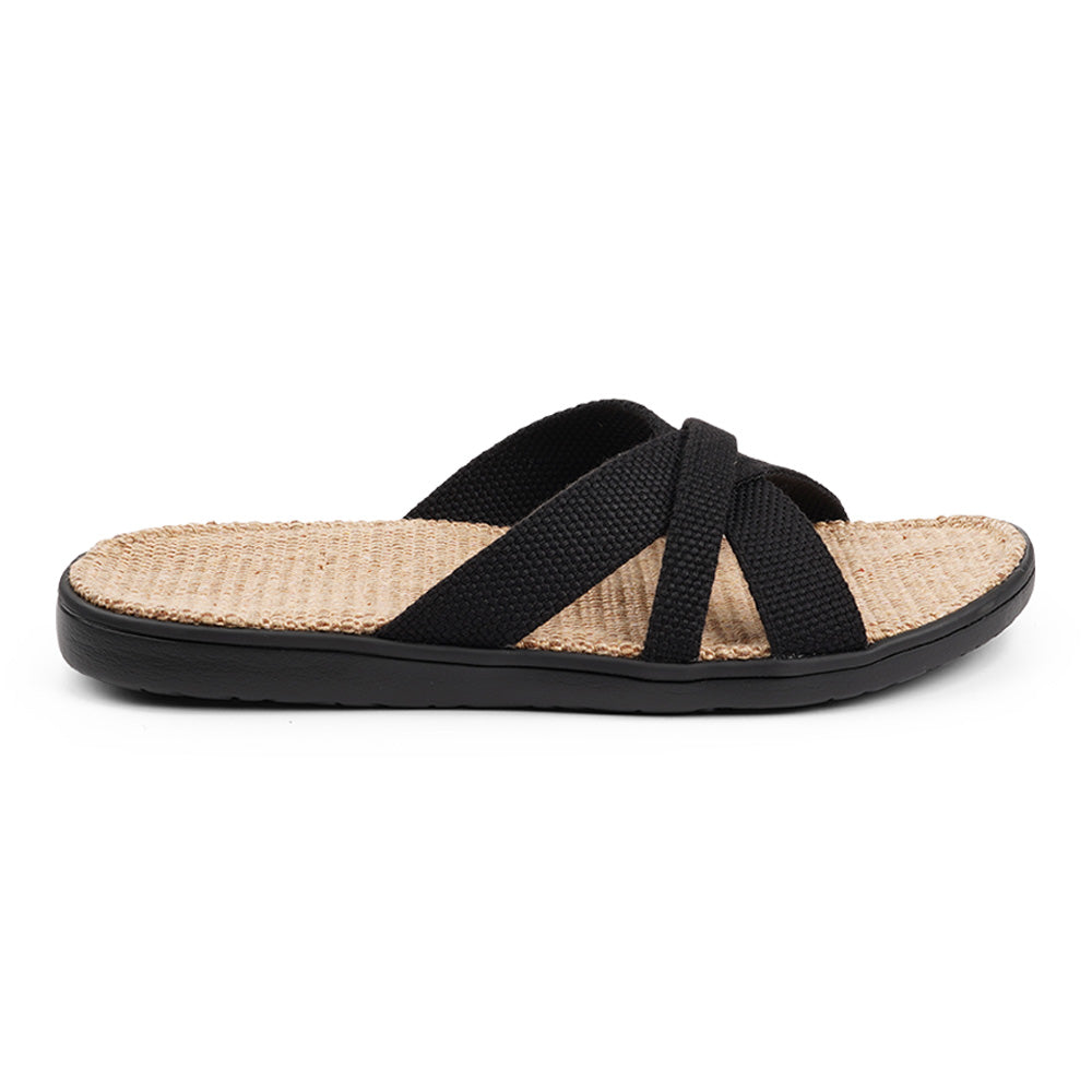 Lovelies Weligama - Caviar - Soft rubber sole with Jute and woven straps - Once you’ve tried Lovelies’ summer sandals you’ll never want to wear any other footwear. With its delicate and soft fabrics, you feel at ease and elegant at the same time. The easy to-go sandals with their striking summer colours are a perfect fit to your feminine summer dresses and your light blue summer jeans. We are proud members of 1% For the planet. Enjoy your Lovelies!